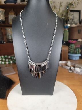 paparazzi Silver Multi-Bar Fringe Necklace